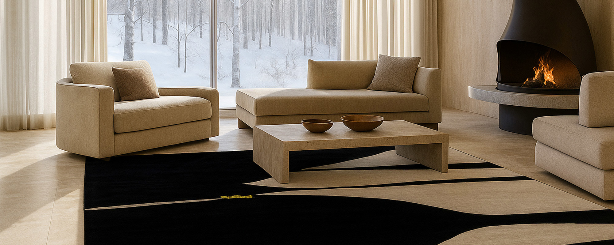 How do rugs help to keep your home warm in winter?